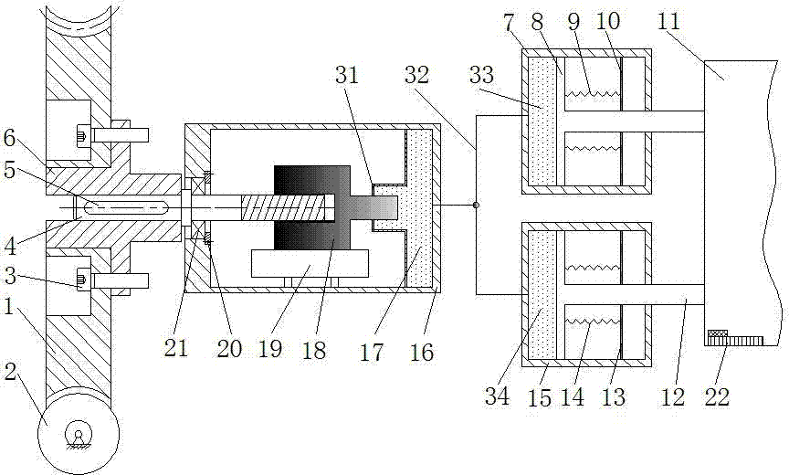 Combined driving micro-displacement regulation device