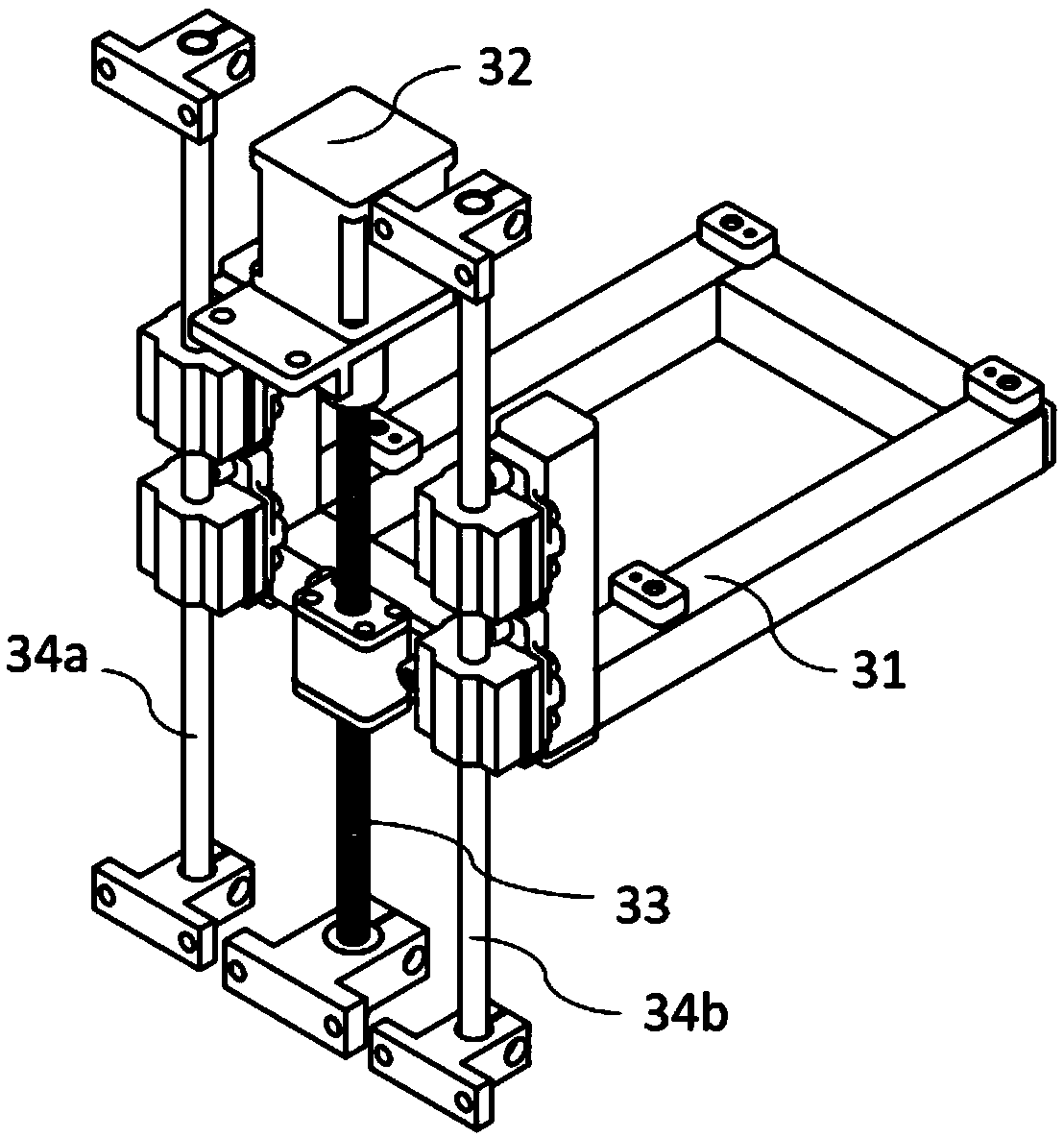 Double-nozzle extrusion type ceramic 3D printer and printing method thereof