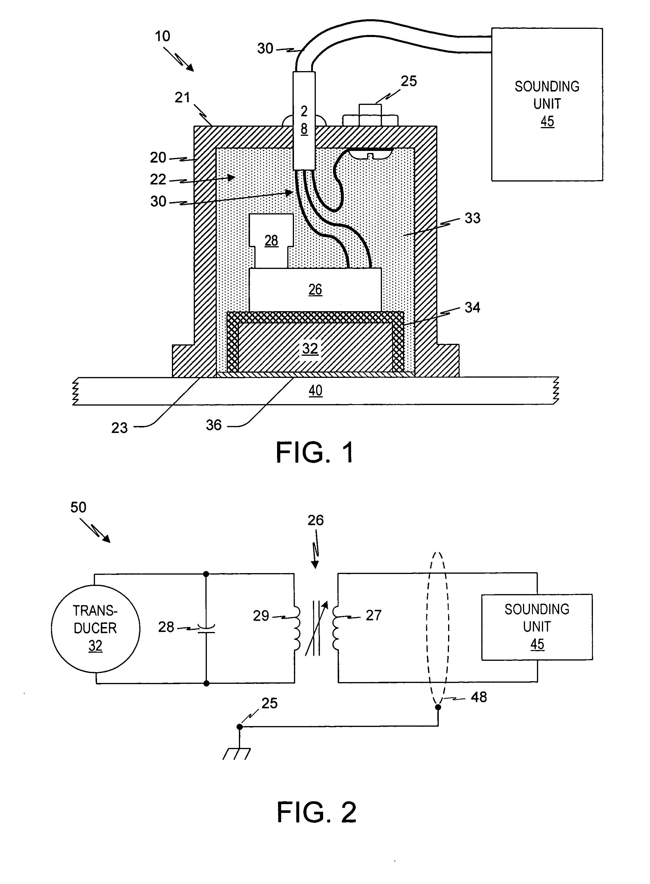 Acoustic transducer assembly for aluminum hulled vessels