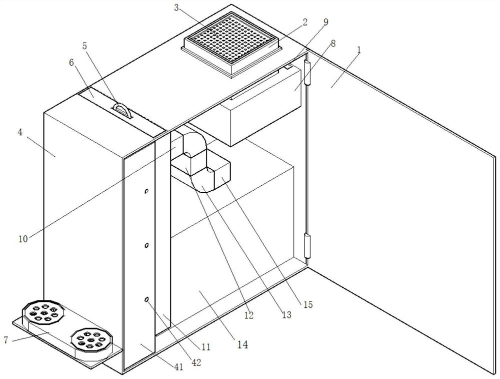 3D printer provided with air filtering device