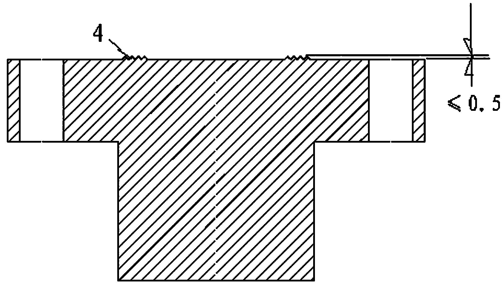 Measuring method for microscopic height of thread of end seal of workpiece