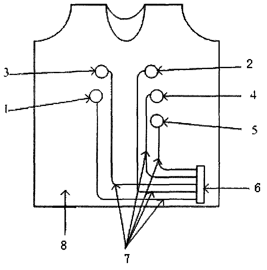 Distributed wearable dynamic heart sound collecting device