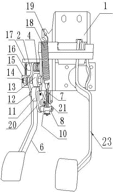 Power-assisted pedal for clutch