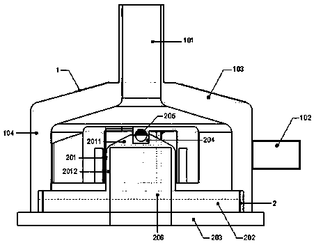 Single-fulcrum magnetomotive centrifugal blood pump
