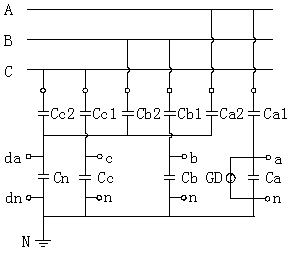Capacitive-type external voltage sensor used for circuit breaker switch