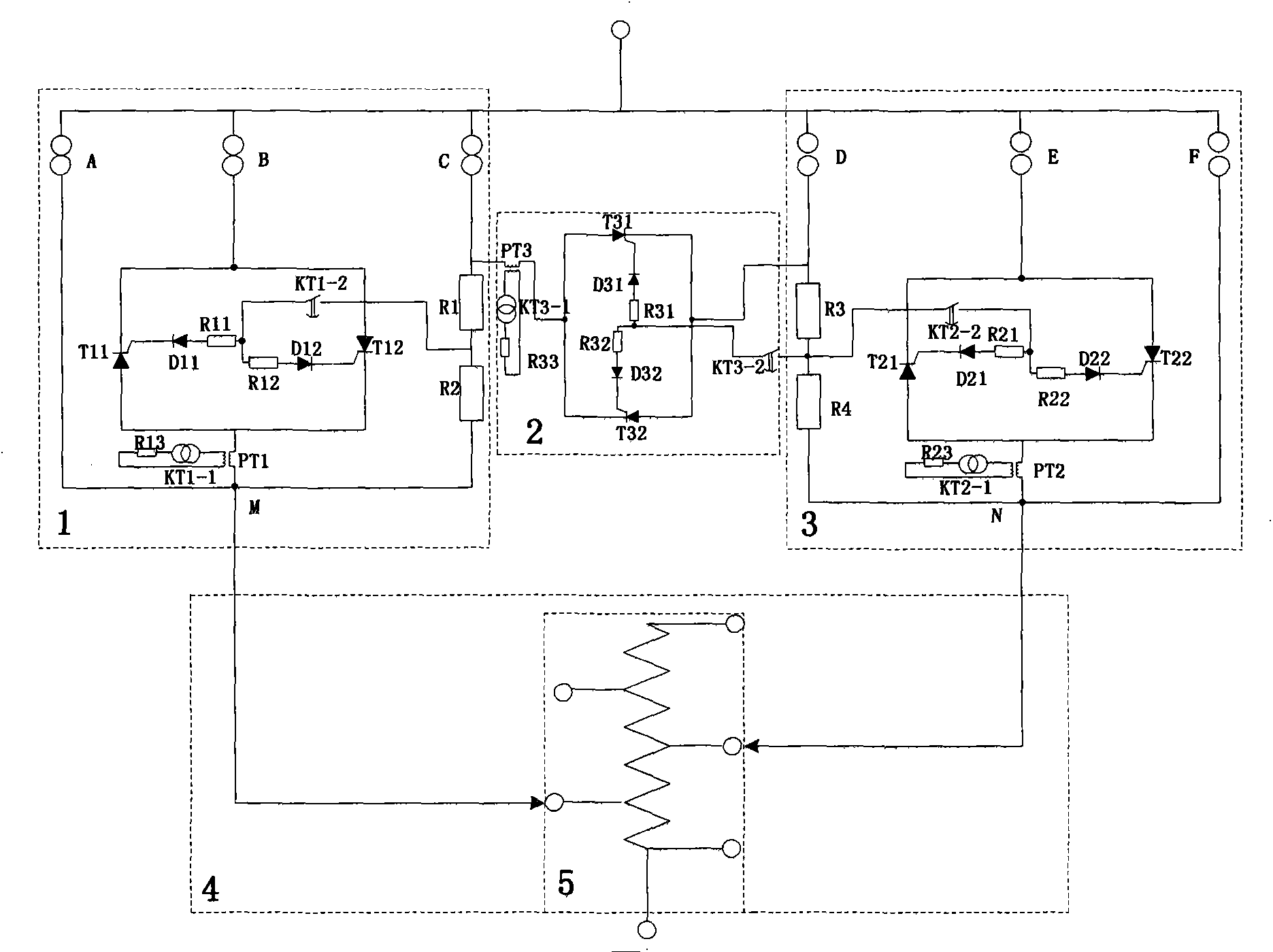 Hybrid on-load tap-changer change-over switch