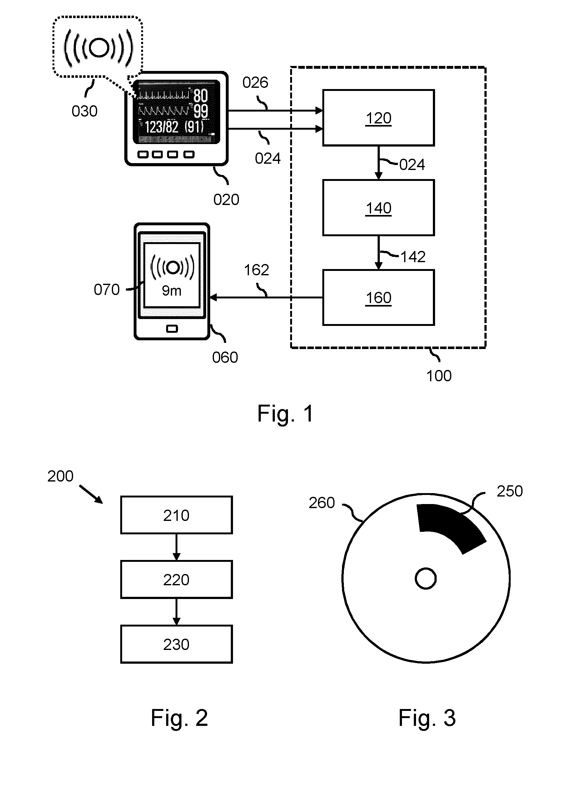 Processing status information of a medical device