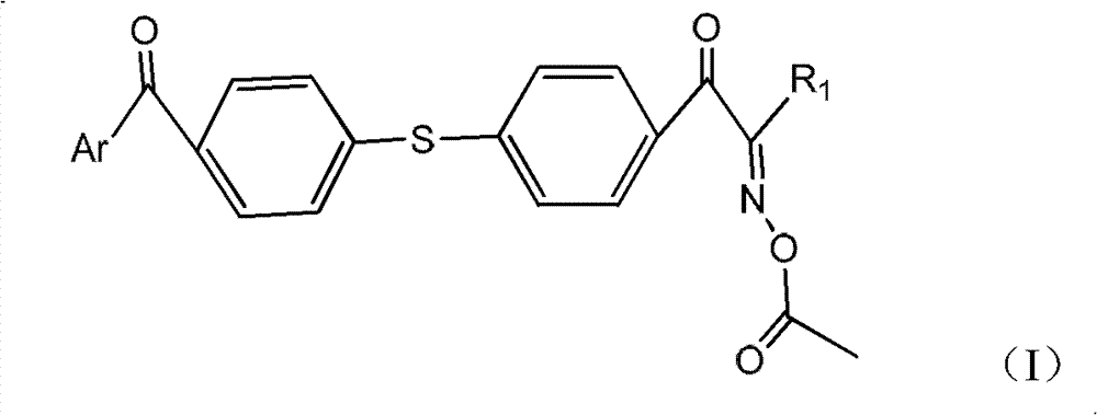 Diphenyl sulfide ketone oxime ester photoinitiator as well as preparation method and application thereof