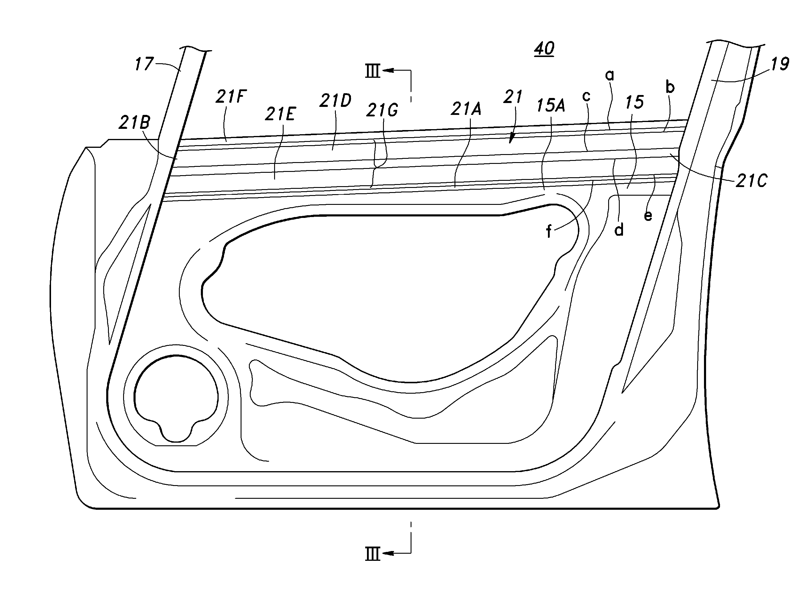 Vehicle door structure and method for fabricating the same