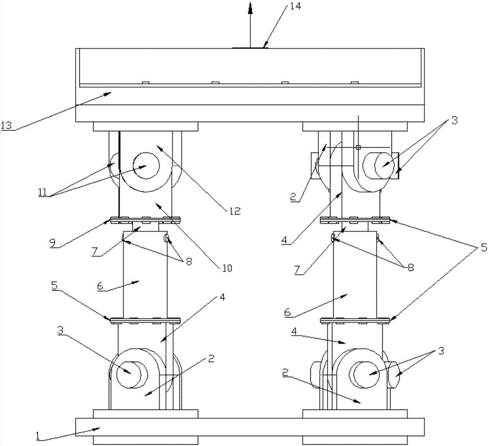 Mooring hole local structure strength testing mechanism