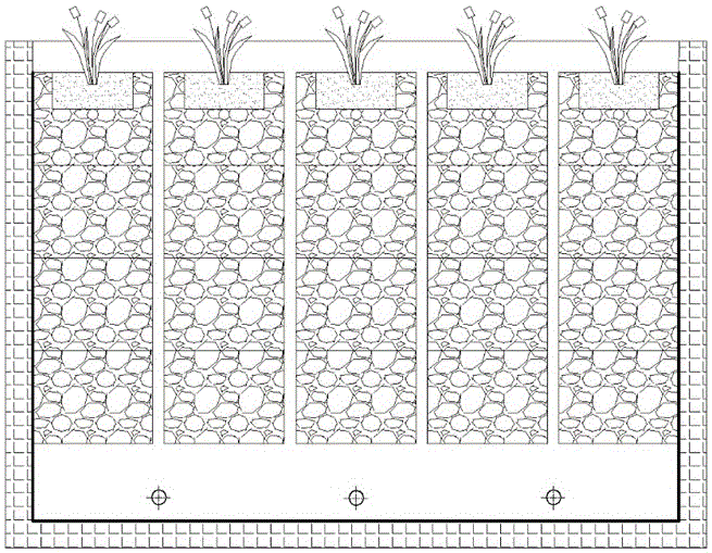 Denitrification treatment device for modularized vertical subsurface flow constructed wetland