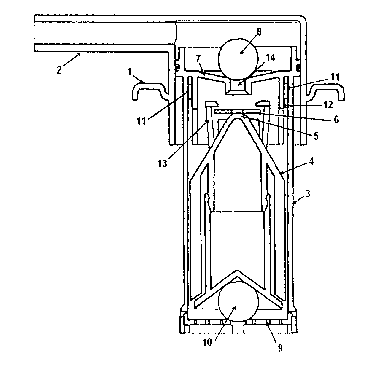 Valve for the venting circuit of a liquid tank