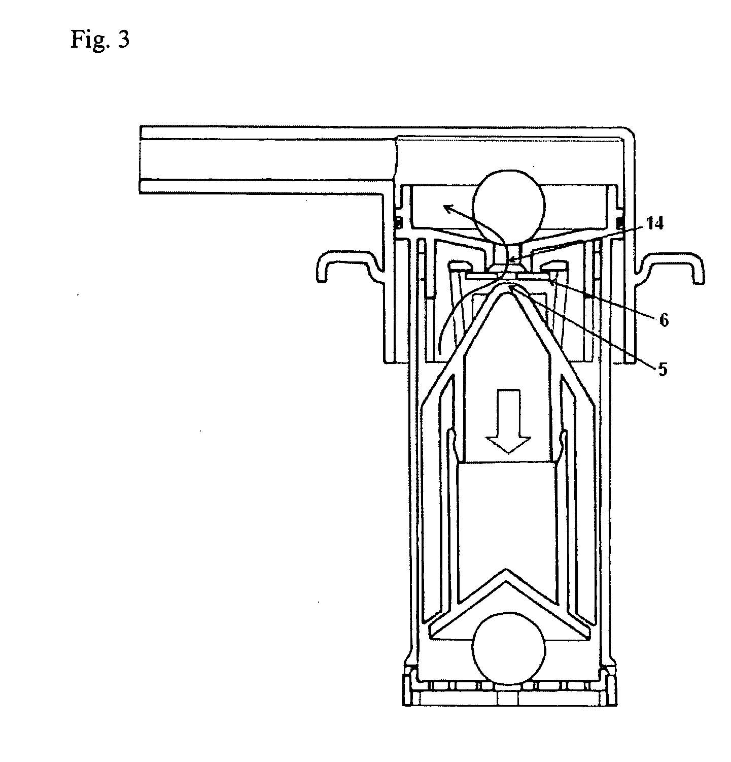 Valve for the venting circuit of a liquid tank
