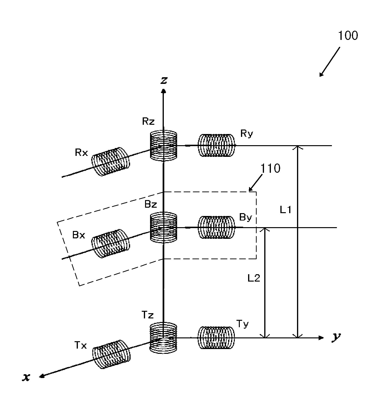 Method for calibrating coil system in three-dimensional array induction logging instrument