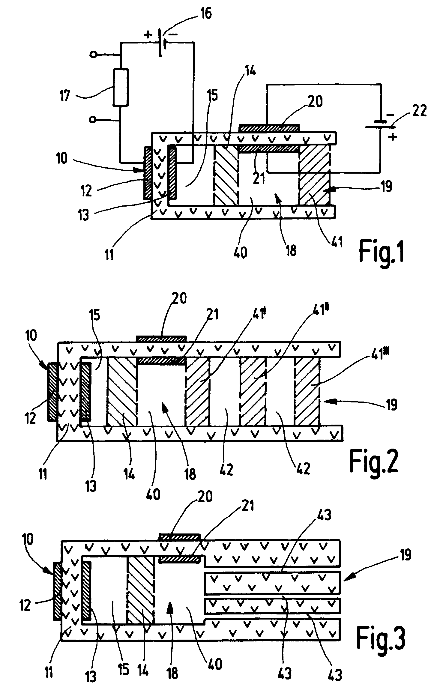 Device for measuring the pressure in a gas mixture