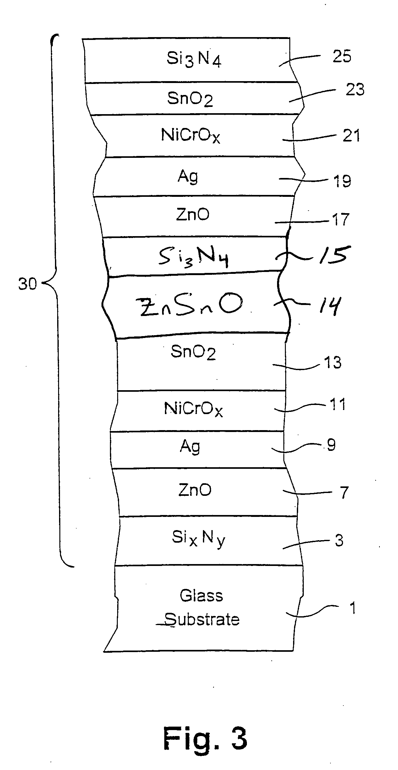 Coated article with low-e coating having zinc stannate based layer between IR reflecting layers for reduced mottling and corresponding method