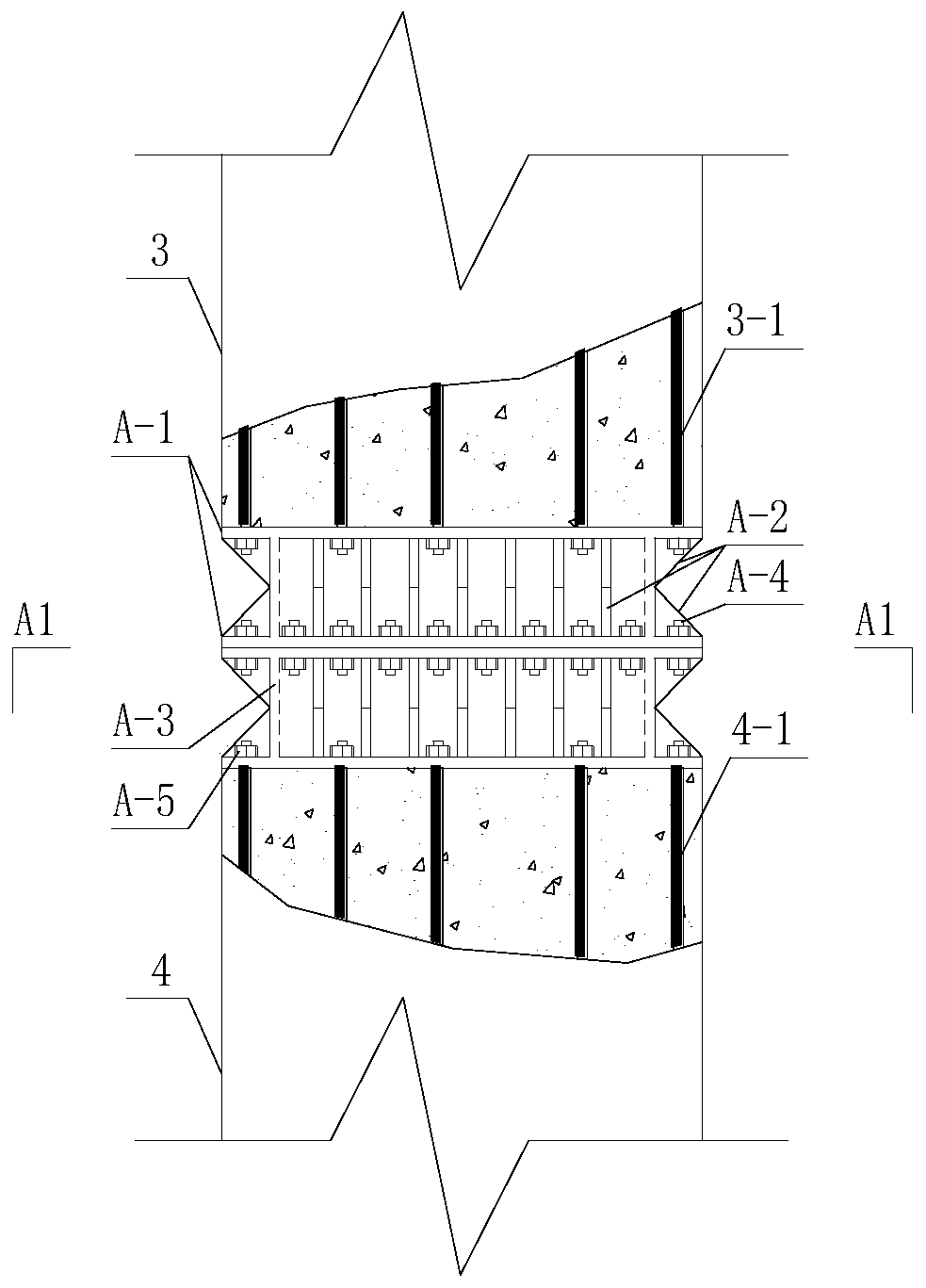 Self-resetting energy dissipation system with fabricated frame structure and construction method of self-resetting energy dissipation system