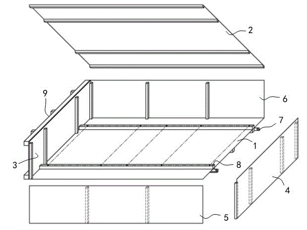 On-vehicle package box for large-diameter annular workpiece and ultra-large type grading ring package structure