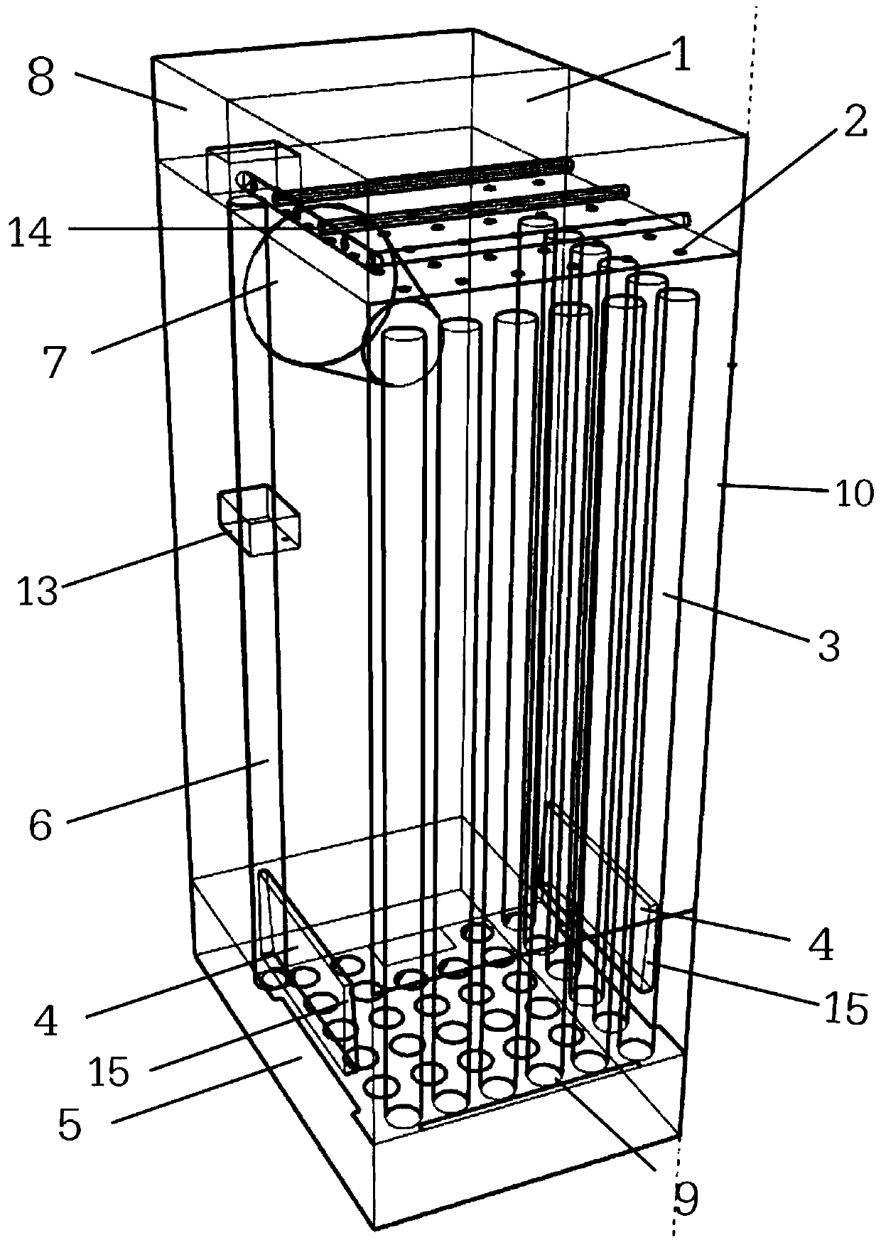 Falling film absorption type washing air purifier