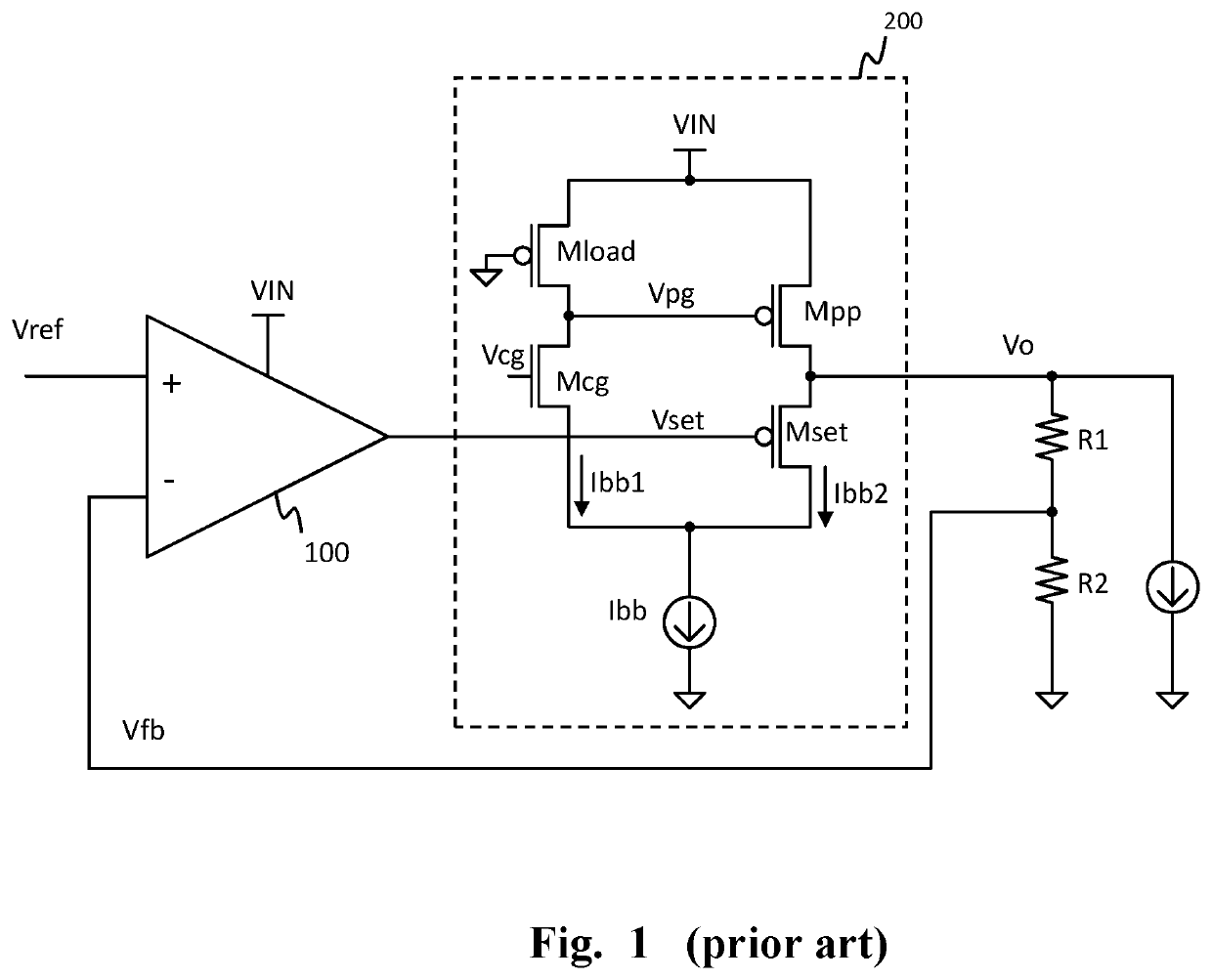 Fast response linear regulator with bias current control and overshoot and undershoot suppression