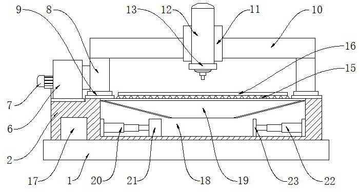 Laser cutting device with scrap collecting function