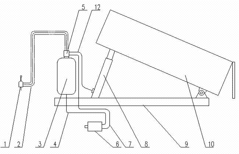 Hydraulic lifting device for dump truck