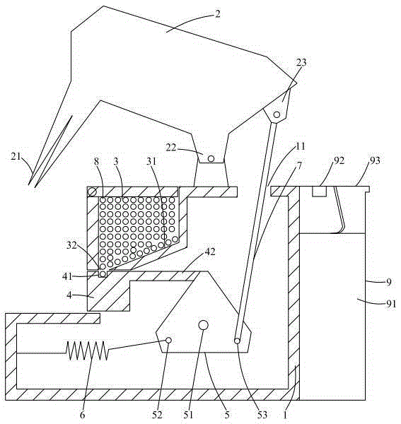 Fixed type cigarette ejection device capable of conducting ignition