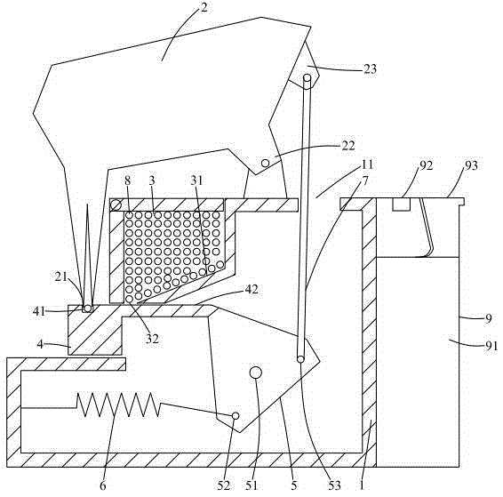 Fixed type cigarette ejection device capable of conducting ignition
