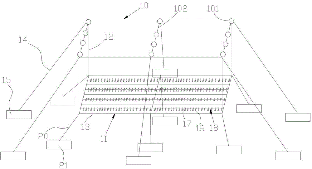 Device and method for double-harvest hanging cultivation of oysters by double-layer raft frames in open sea area