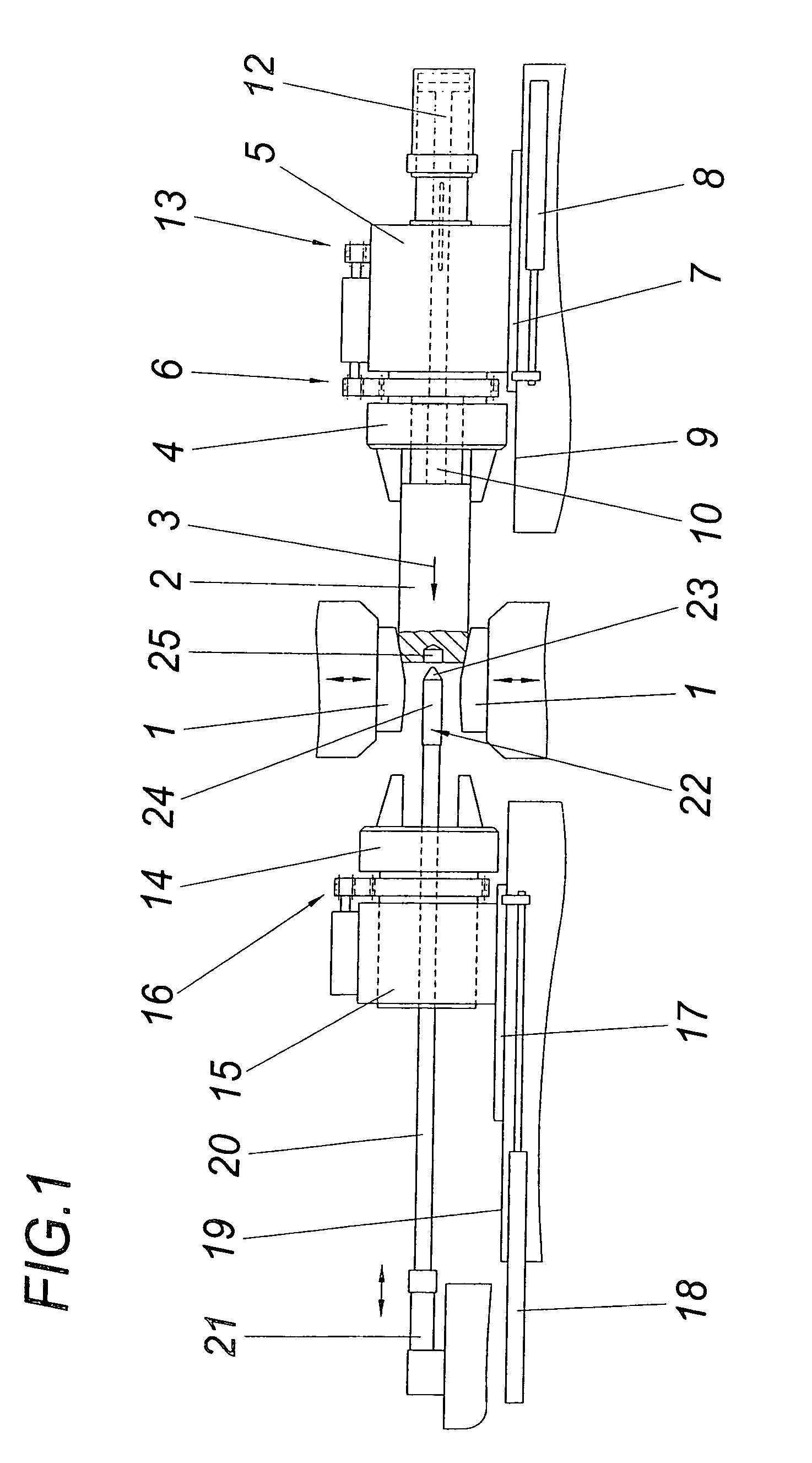 Method and apparatus for producing a cylindriacal hollow body from a blank