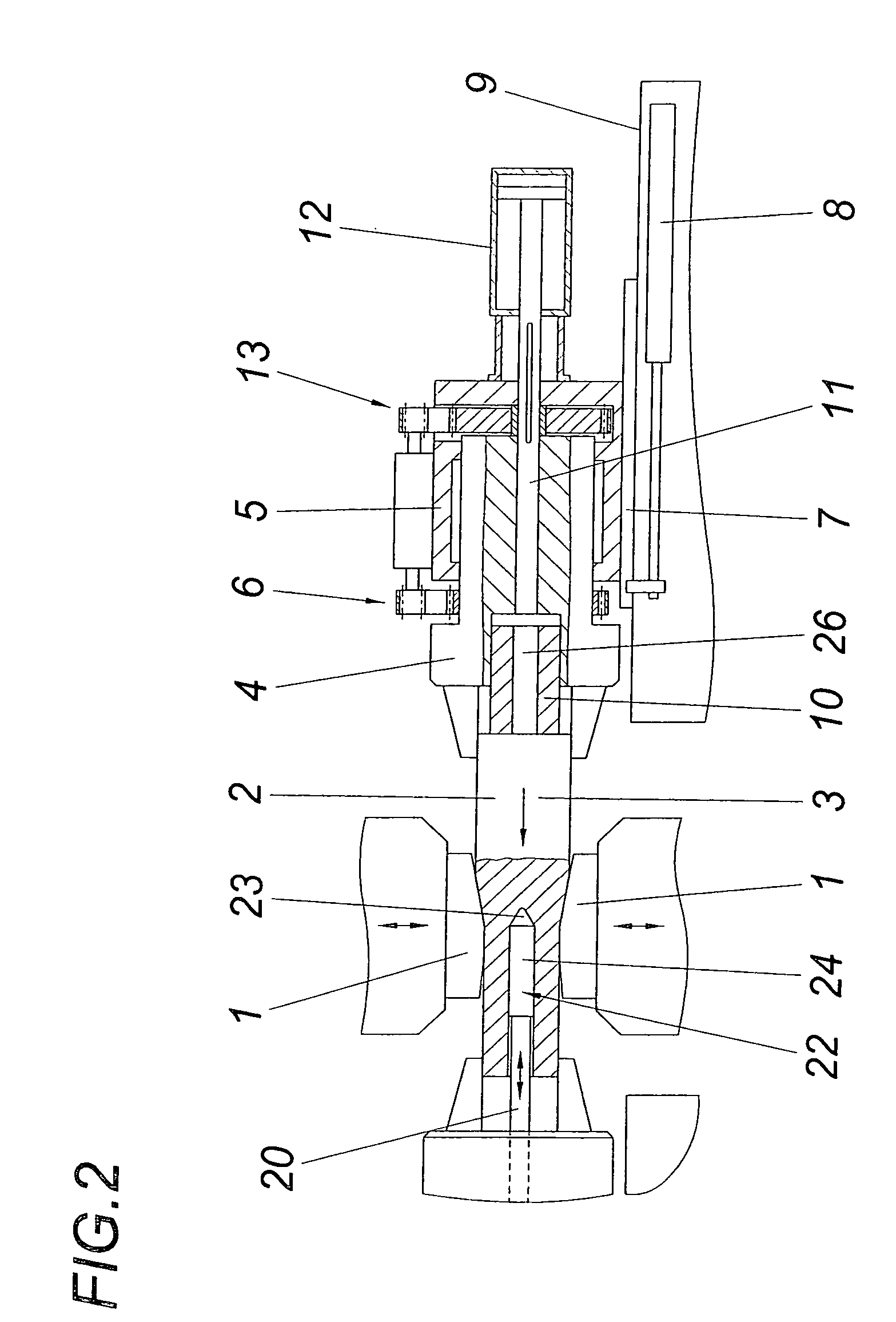 Method and apparatus for producing a cylindriacal hollow body from a blank