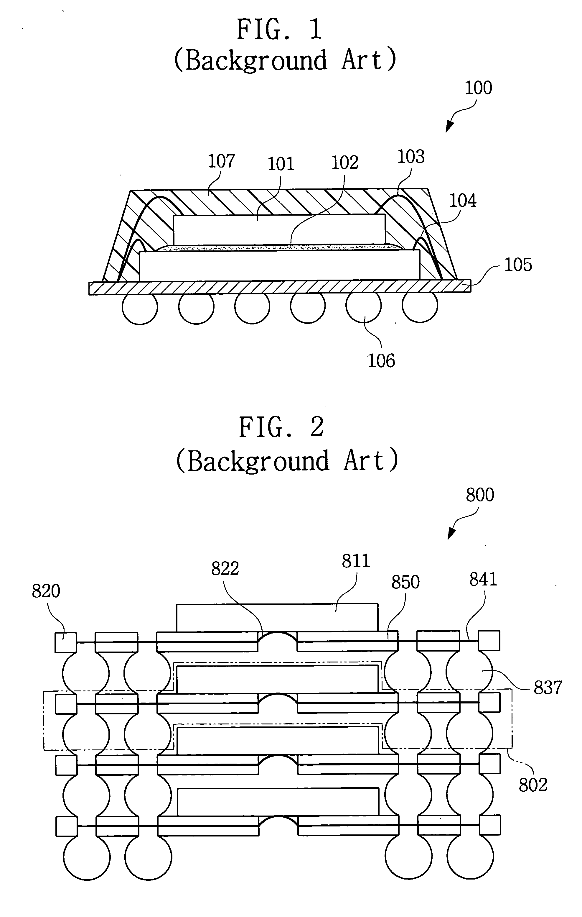 Area array type package stack and manufacturing method thereof