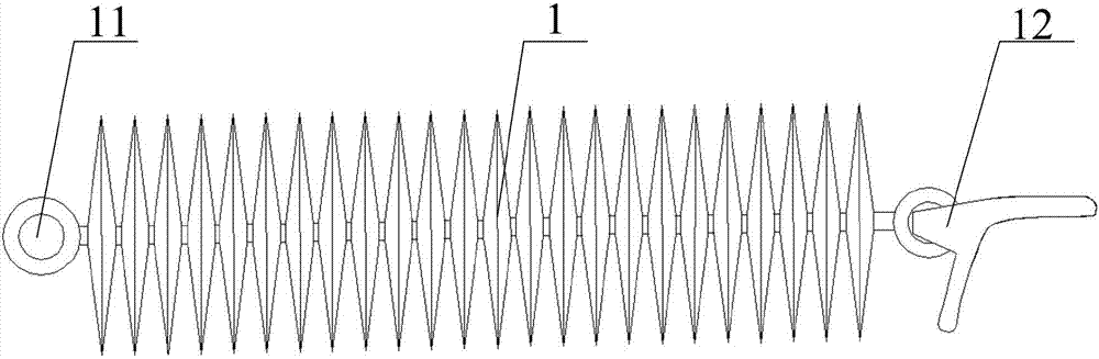 Horizontal high voltage insulator protection device