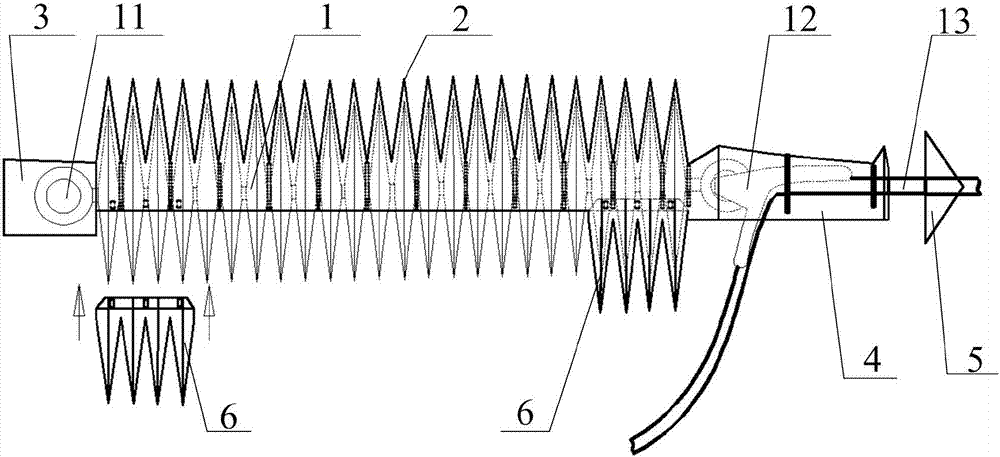 Horizontal high voltage insulator protection device