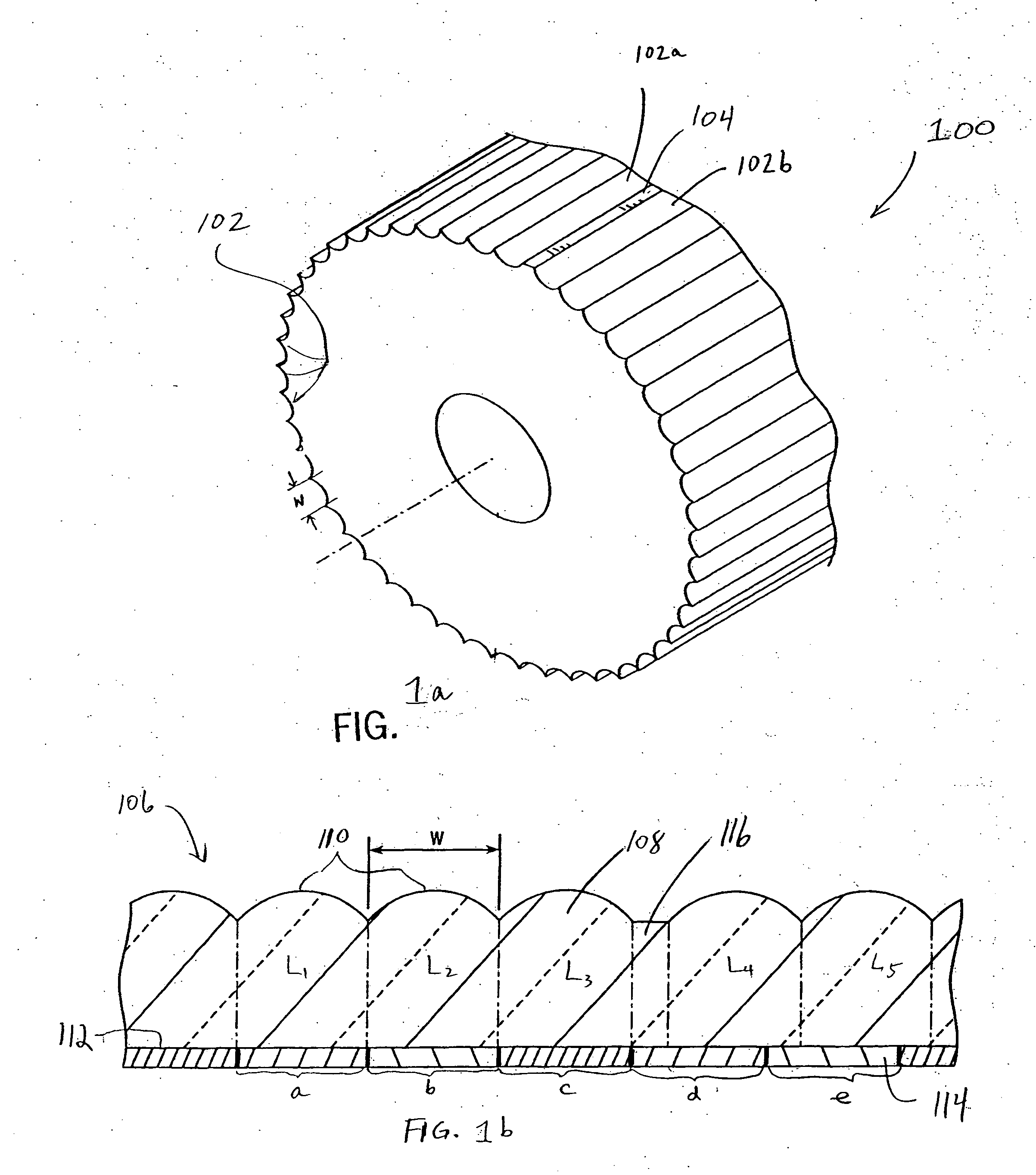 Lenticular lens pattern-forming device for producing a web roll of lenticular lens