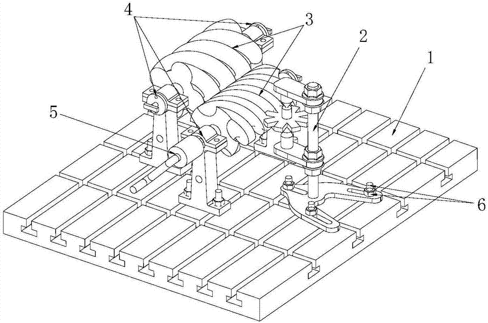 Experiment table for testing meshing characteristics of rotary fluid machinery