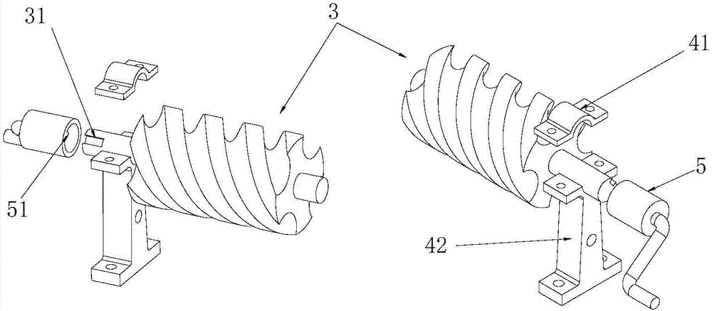 Experiment table for testing meshing characteristics of rotary fluid machinery