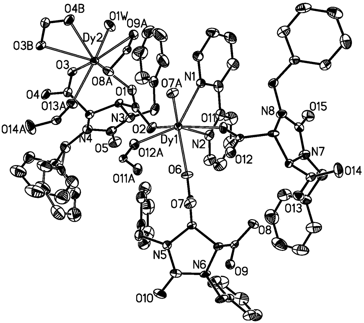 one-dimensional-chain-like-mixed-binuclear-dysprosium-coordination