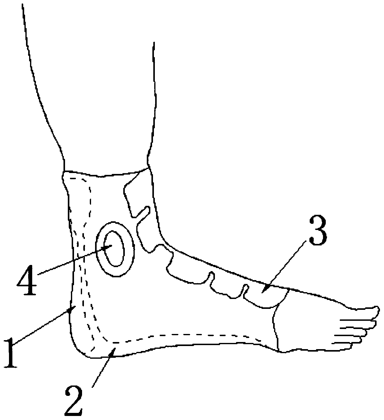 Protective device for foot ankle joint ligament