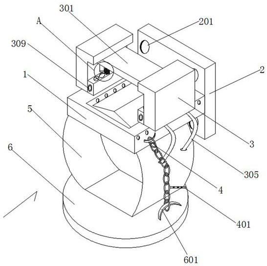 A camera cover anti-dropping rope structure of a monitoring camera device