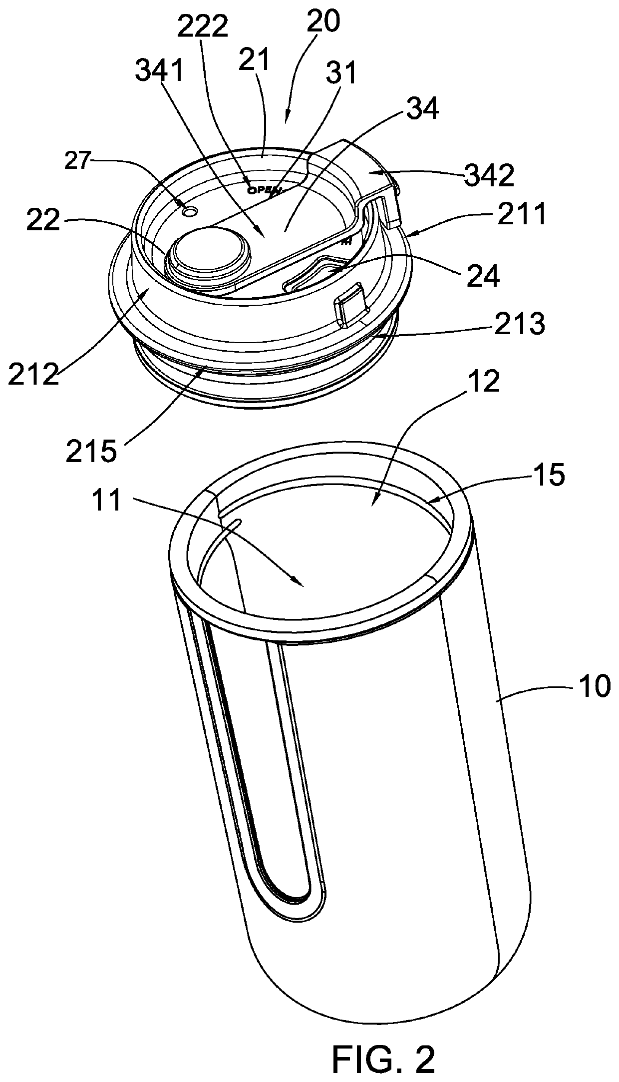 Beverage Container with Rotatable Sealing Arrangement