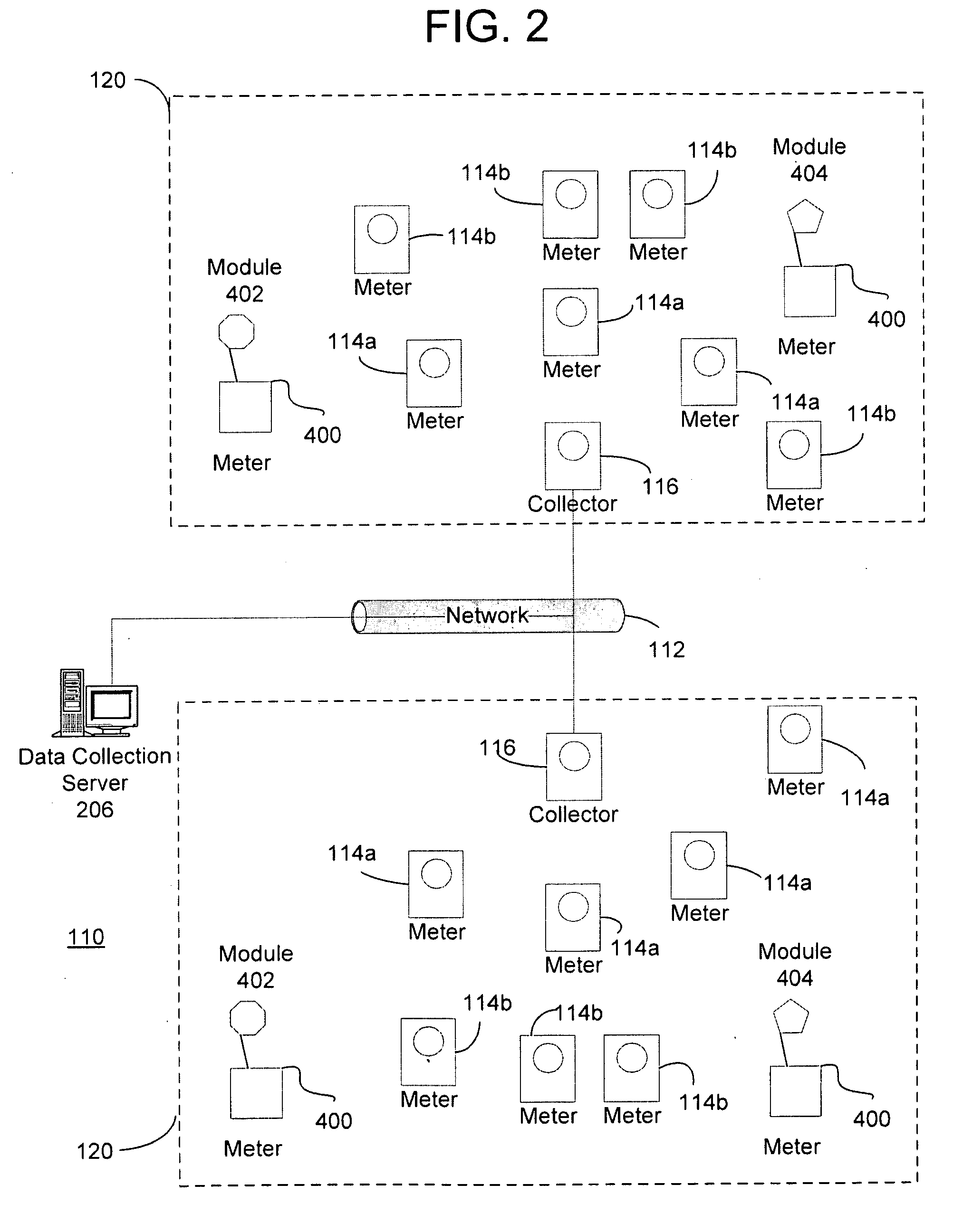 Optimized data collection in a wireless fixed network metering system