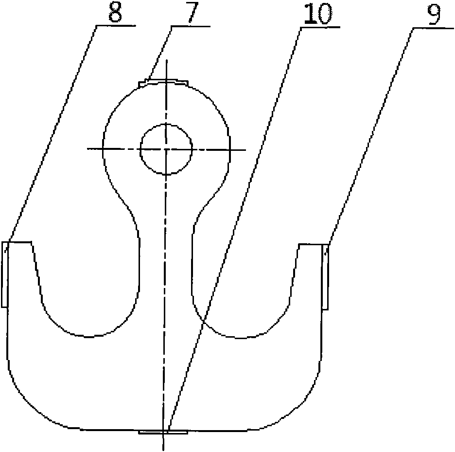 Fixed connection method of chip lifting hook piece