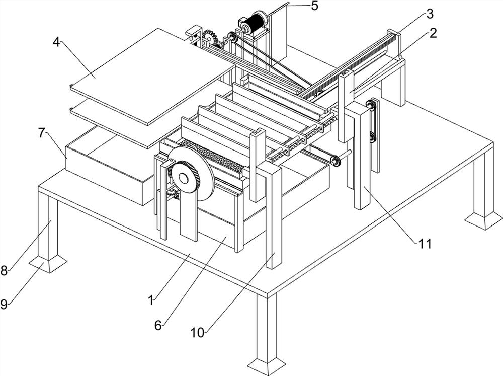 Mica sheet iron removal device capable of thoroughly removing iron