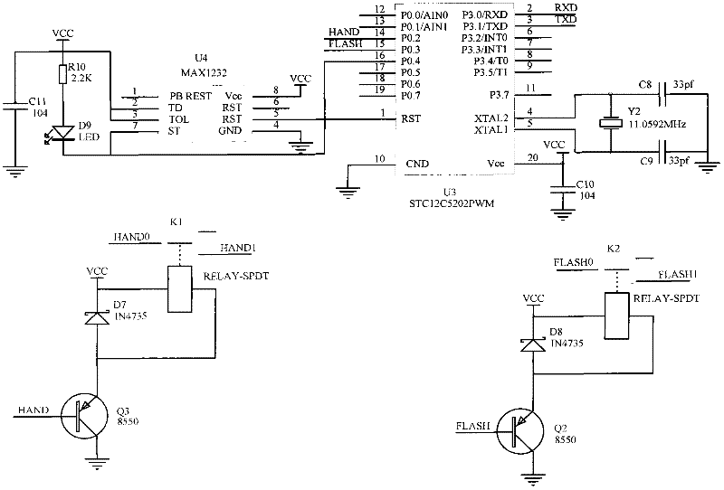 Signalling remote control circuit