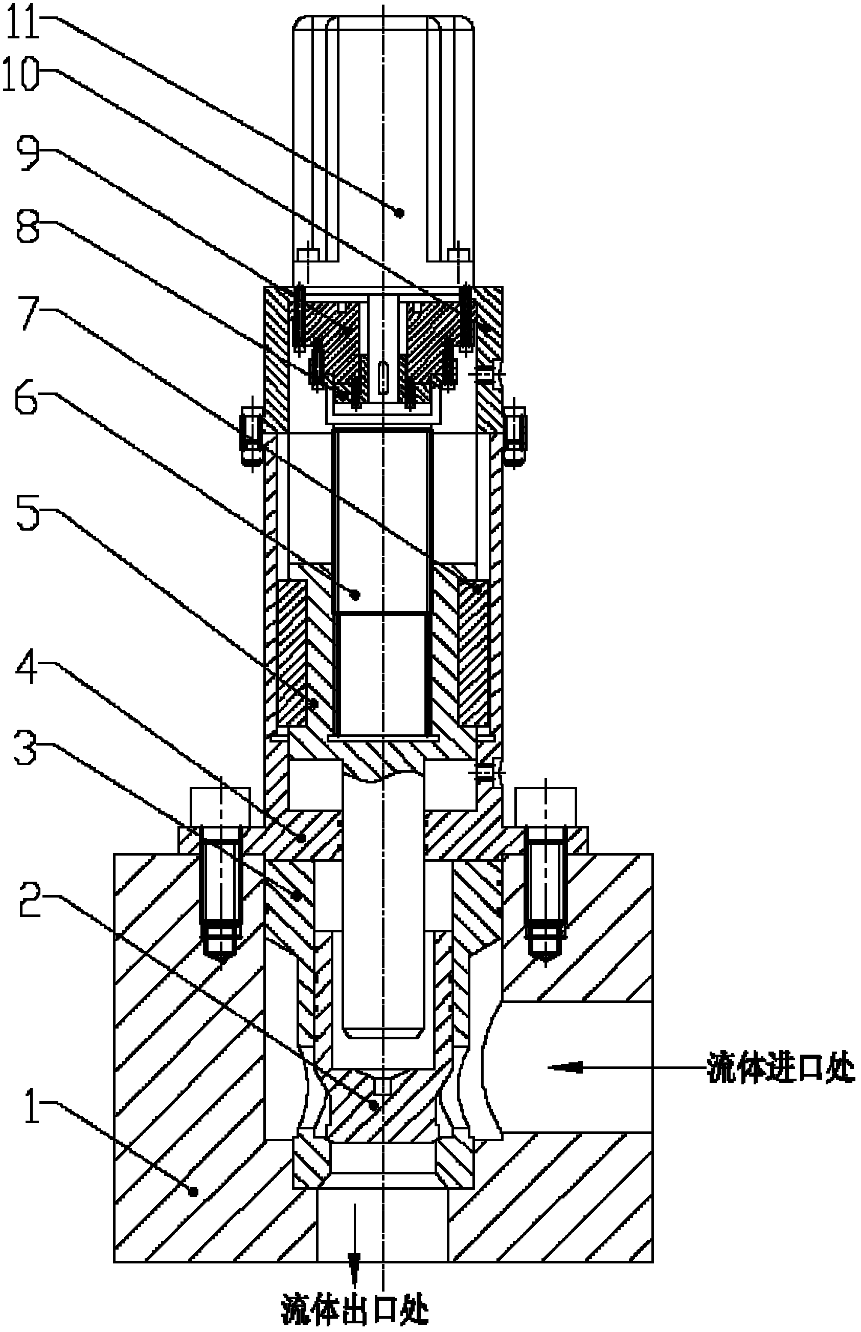 Combined type flow valve for liquid of high-pressure large-flow alternating current servo direct-drive machine