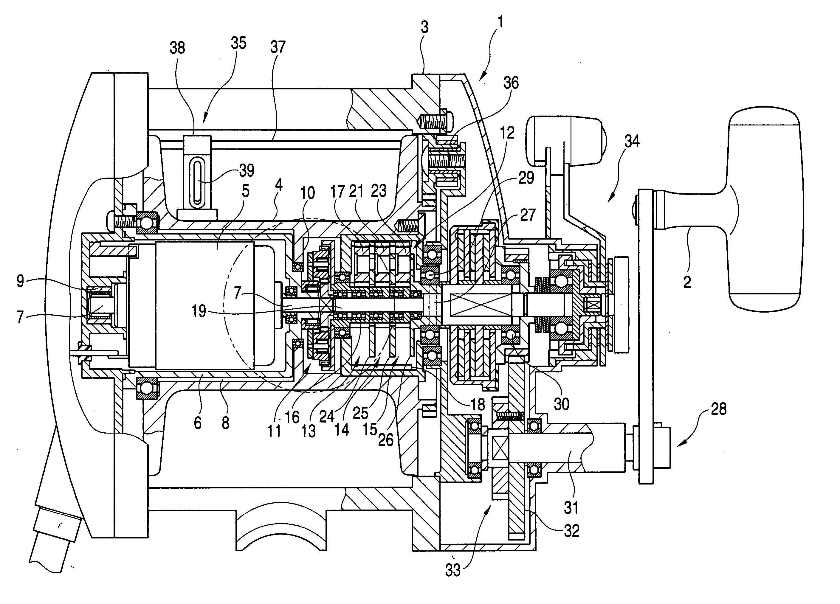 Electric fishing reel