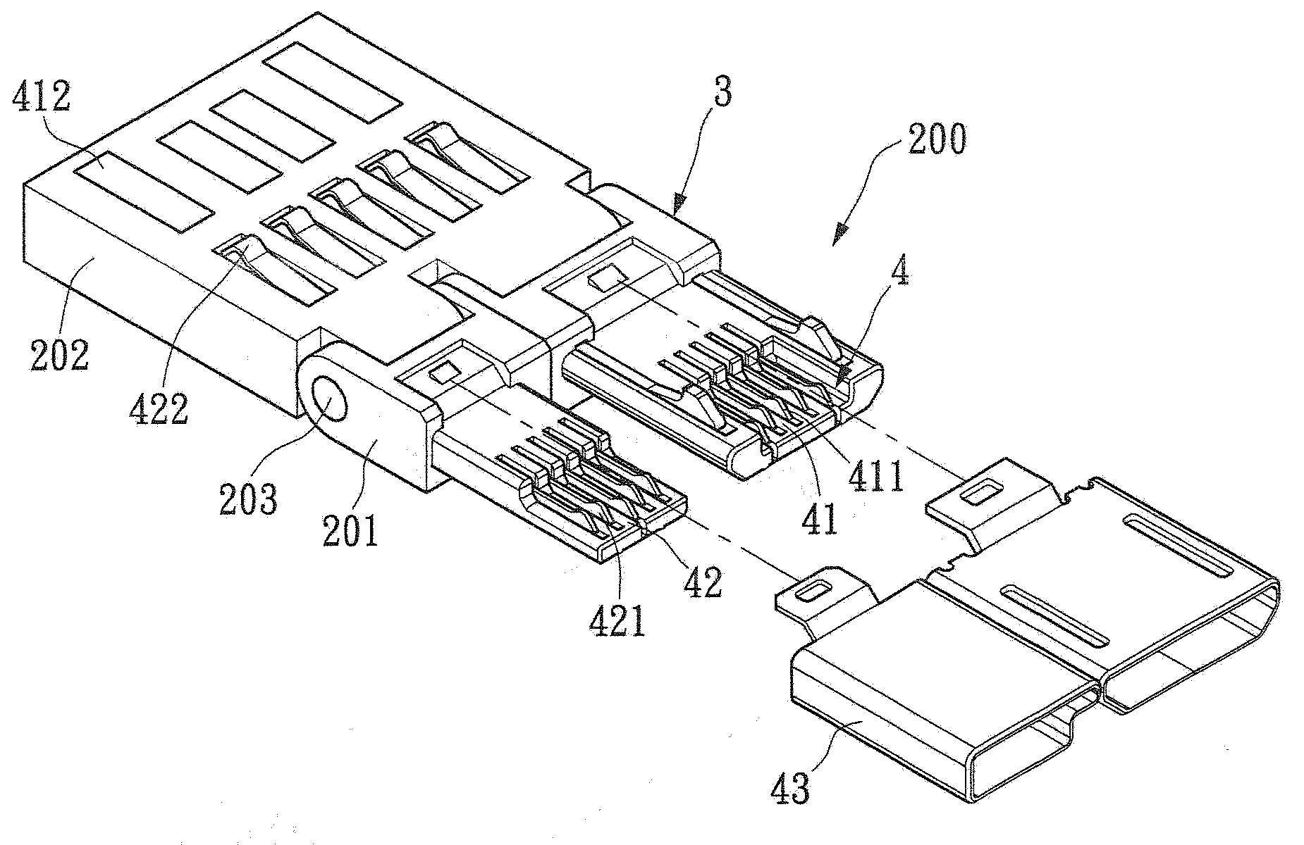 Telescopic USB (universal serial bus) connection device and telescopic connection device
