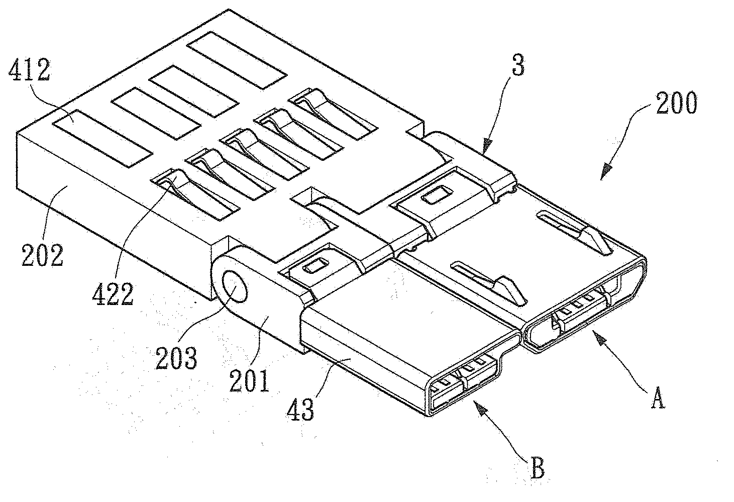 Telescopic USB (universal serial bus) connection device and telescopic connection device