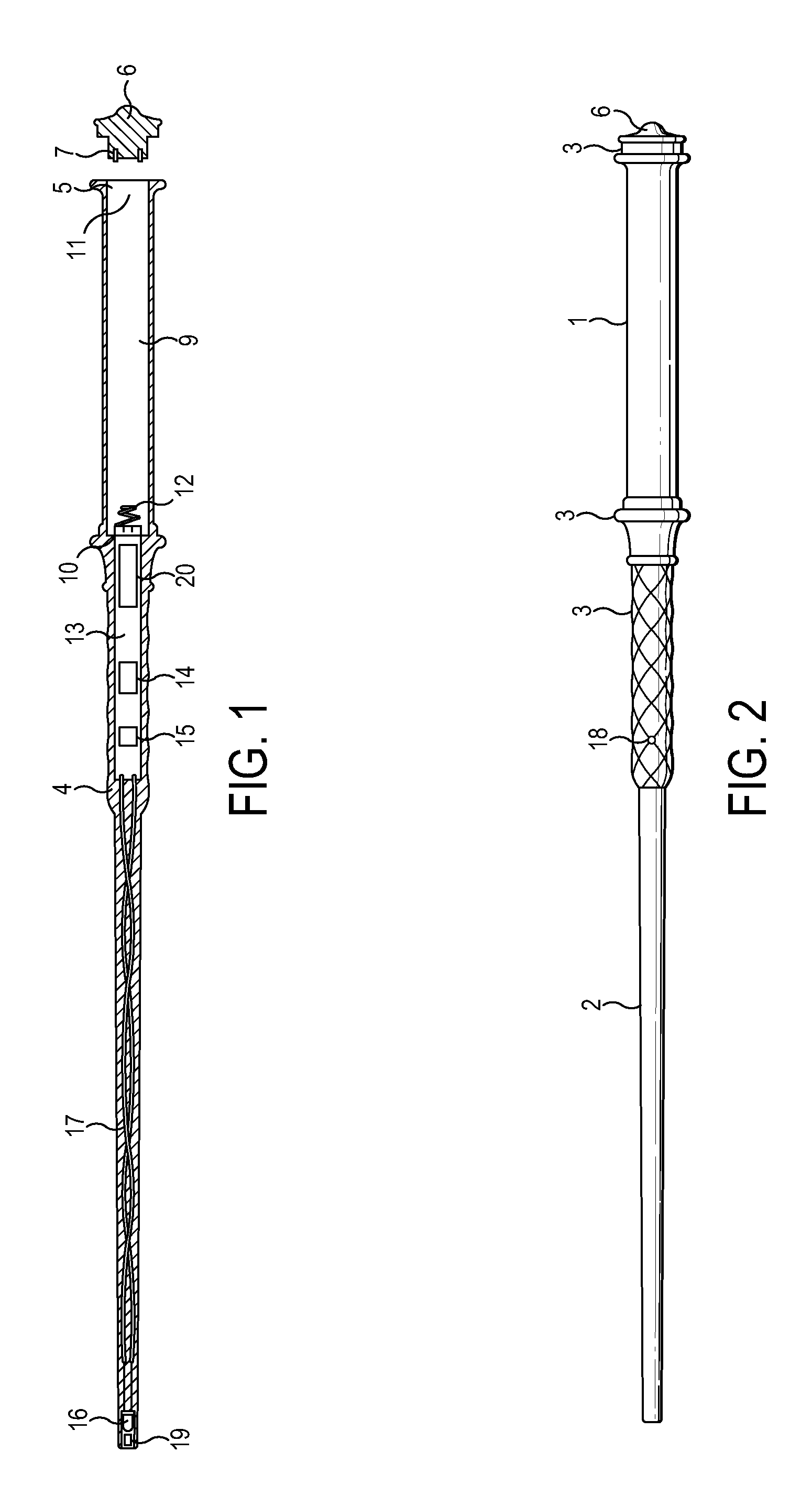 Remote control device, in particular a wand having motion detection